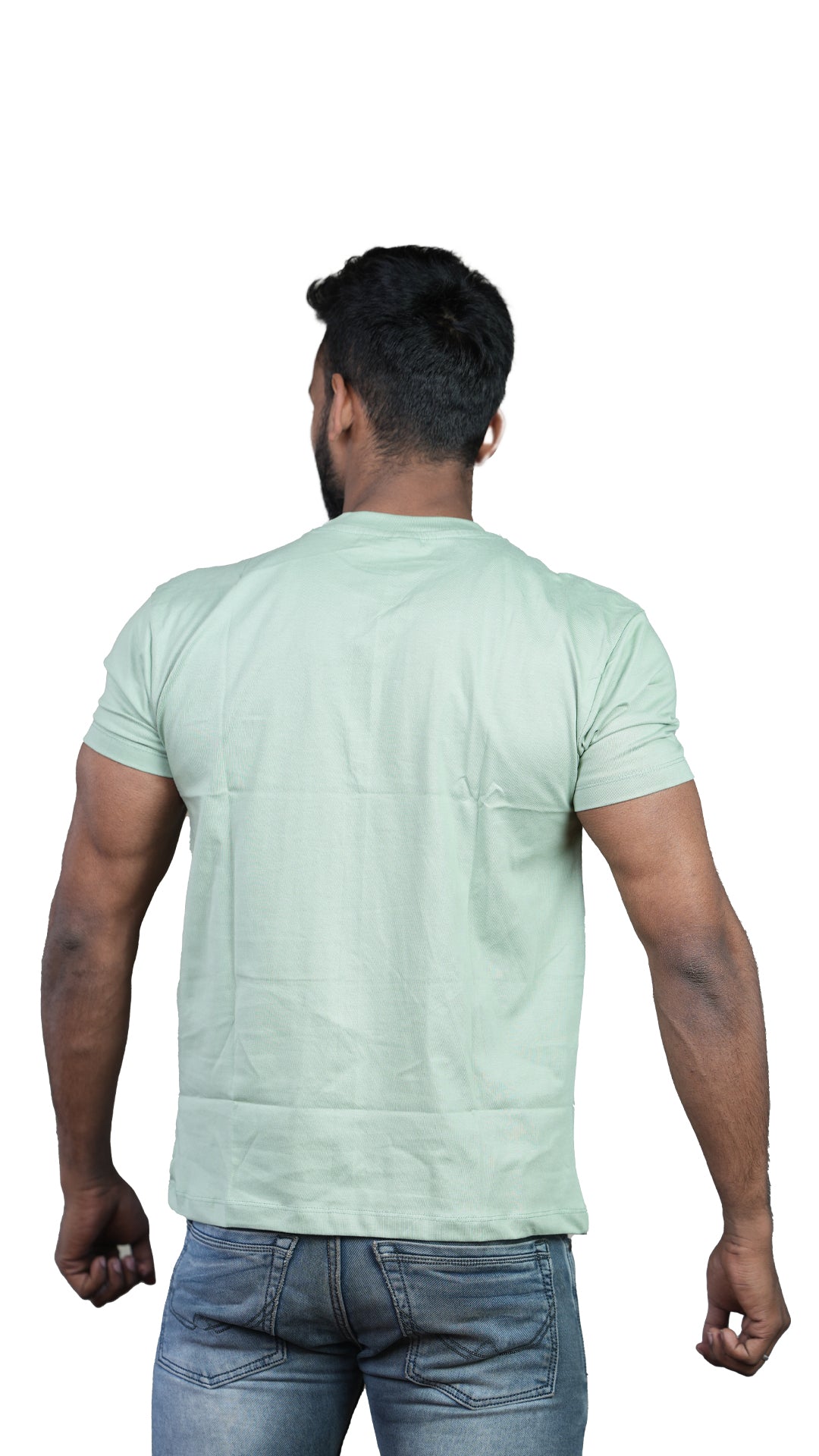Light Green NIUEMAN BASICS Regular Fit 100% Cotton T-Shirt