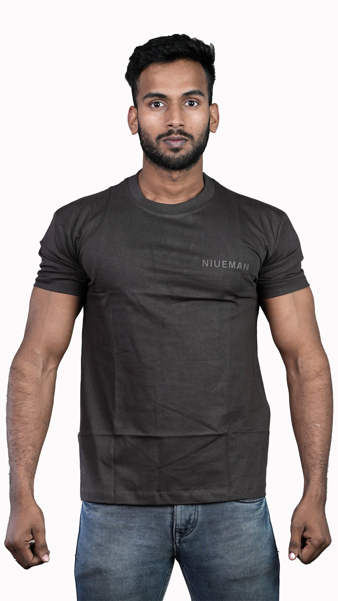 Major Brown NIUEMAN BASICS Regular Fit 100% Cotton T-Shirt