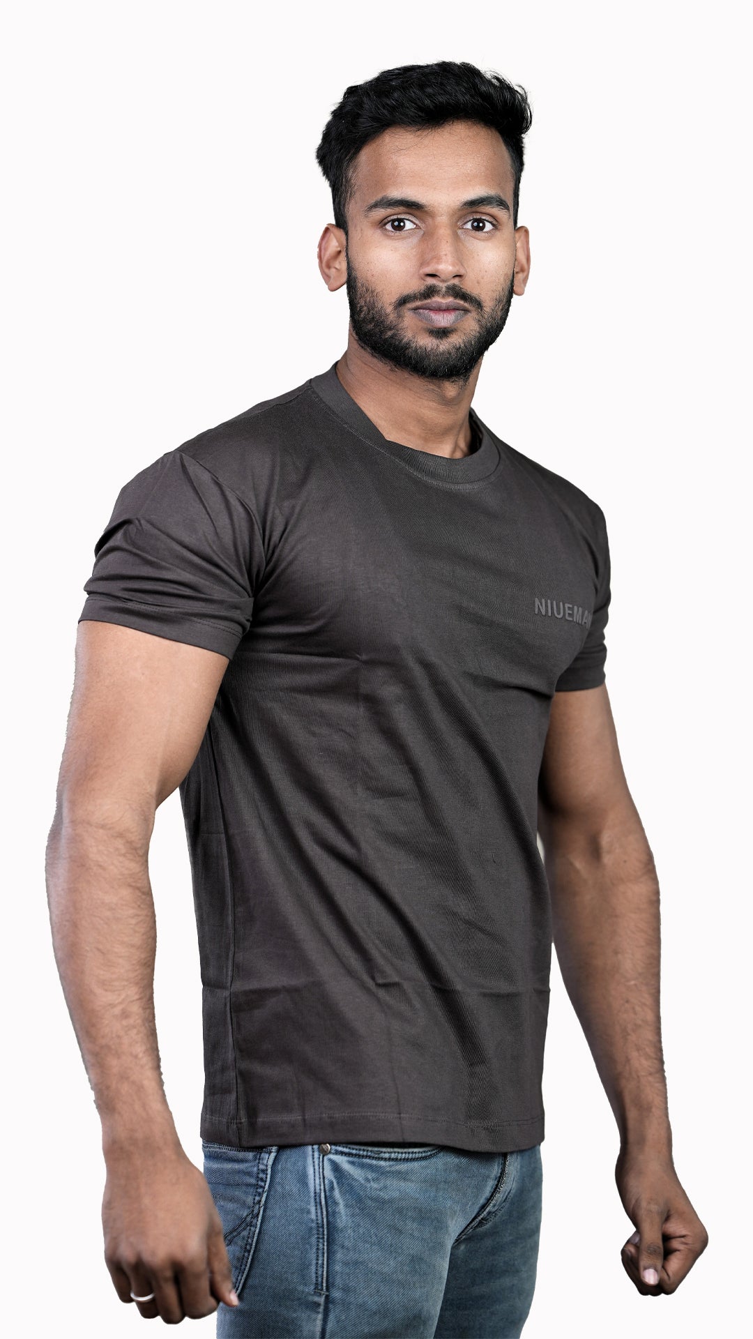 Major Brown NIUEMAN BASICS Regular Fit 100% Cotton T-Shirt