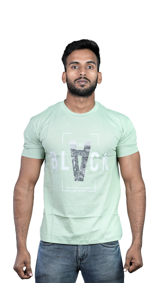 Light Green Urban Essence Regular Fit 100% Cotton T-Shirt
