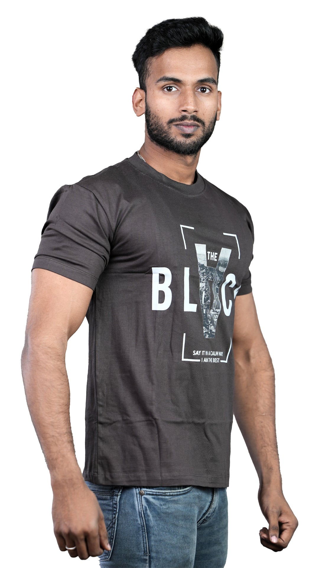 Major Brown Essence Regular Fit 100% Cotton T-Shirt