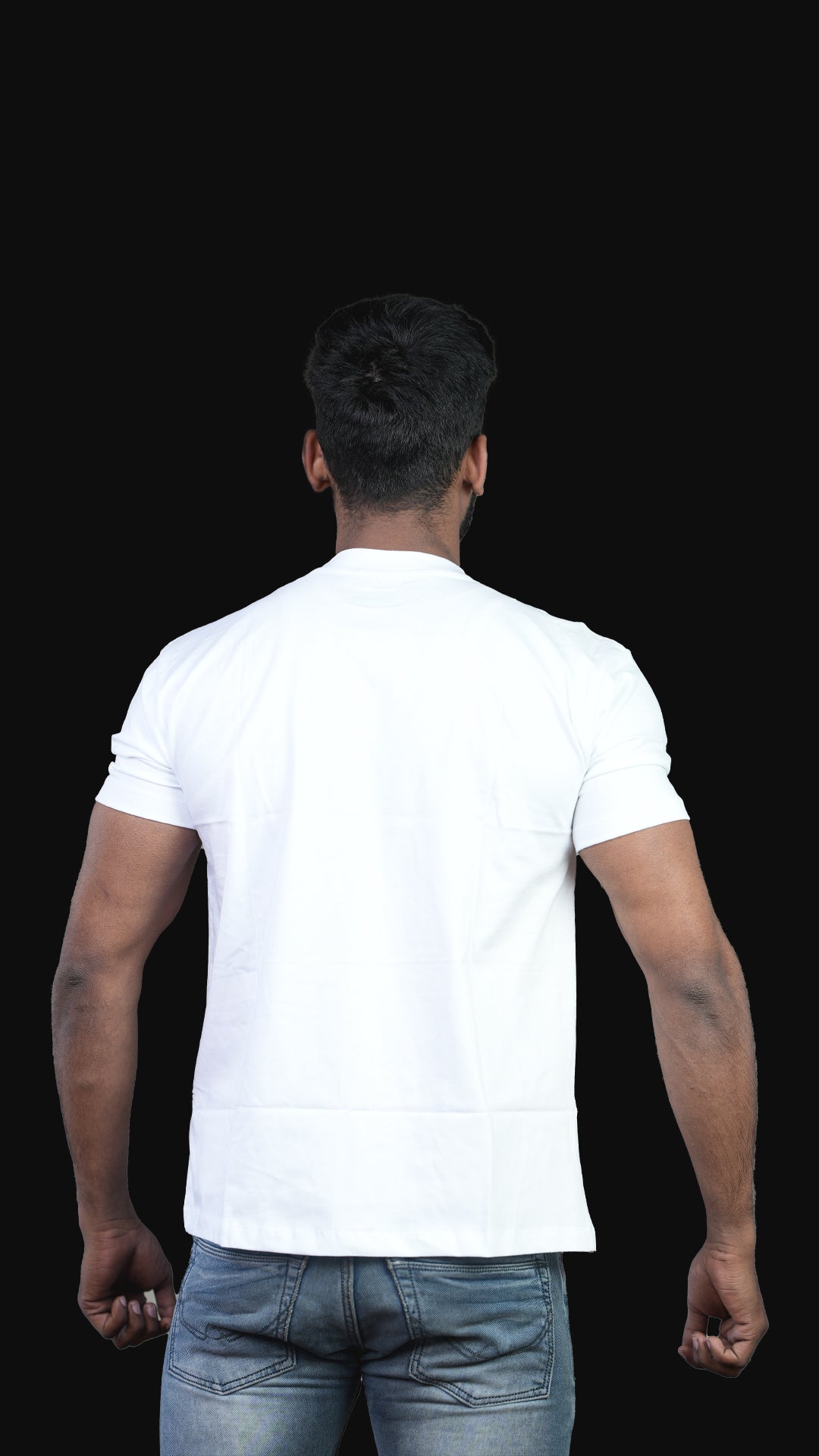 White Essence Regular Fit 100% Cotton T-Shirt