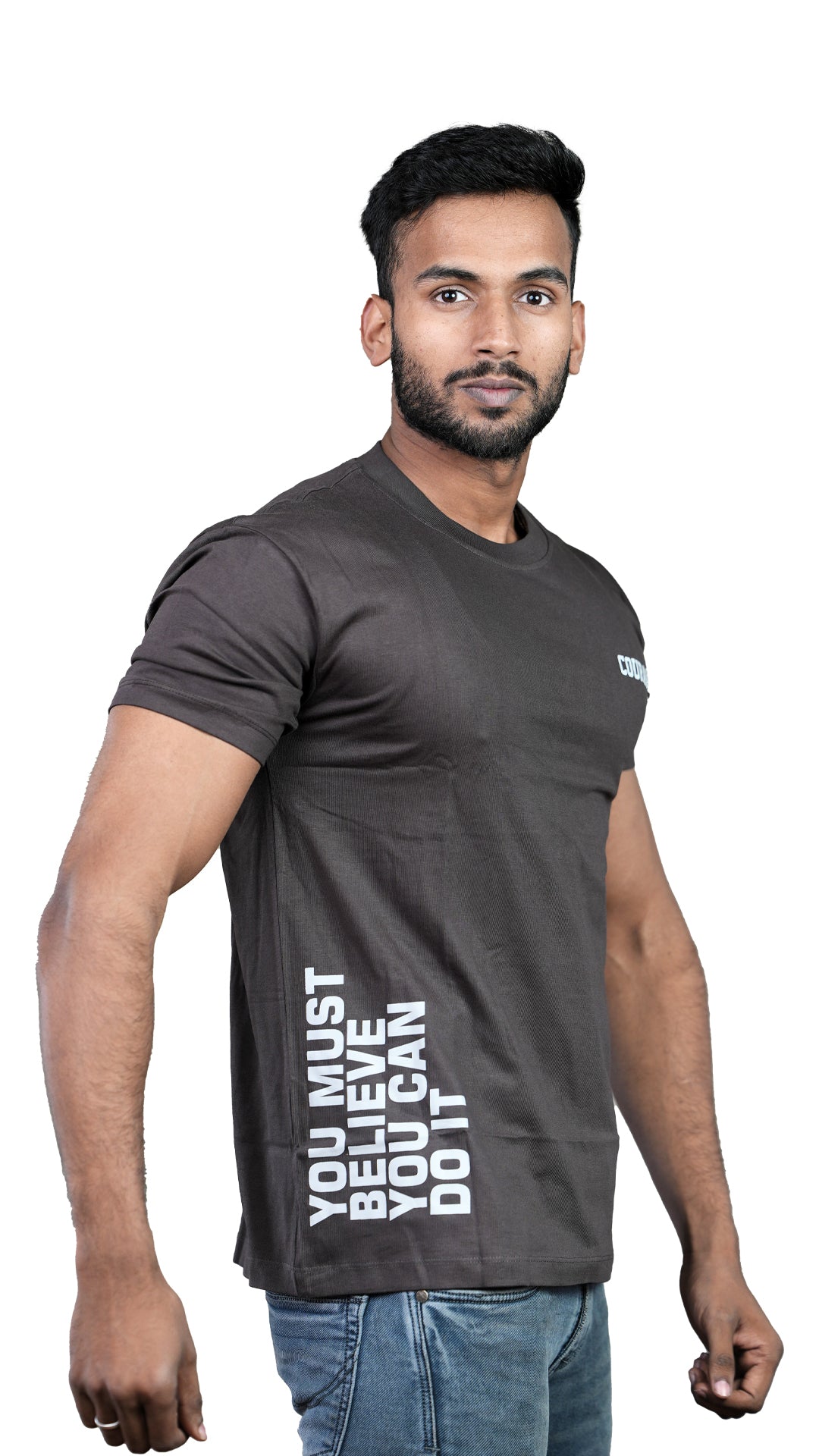 Major Brown Courageous Regular Fit 100% Cotton T-Shirt