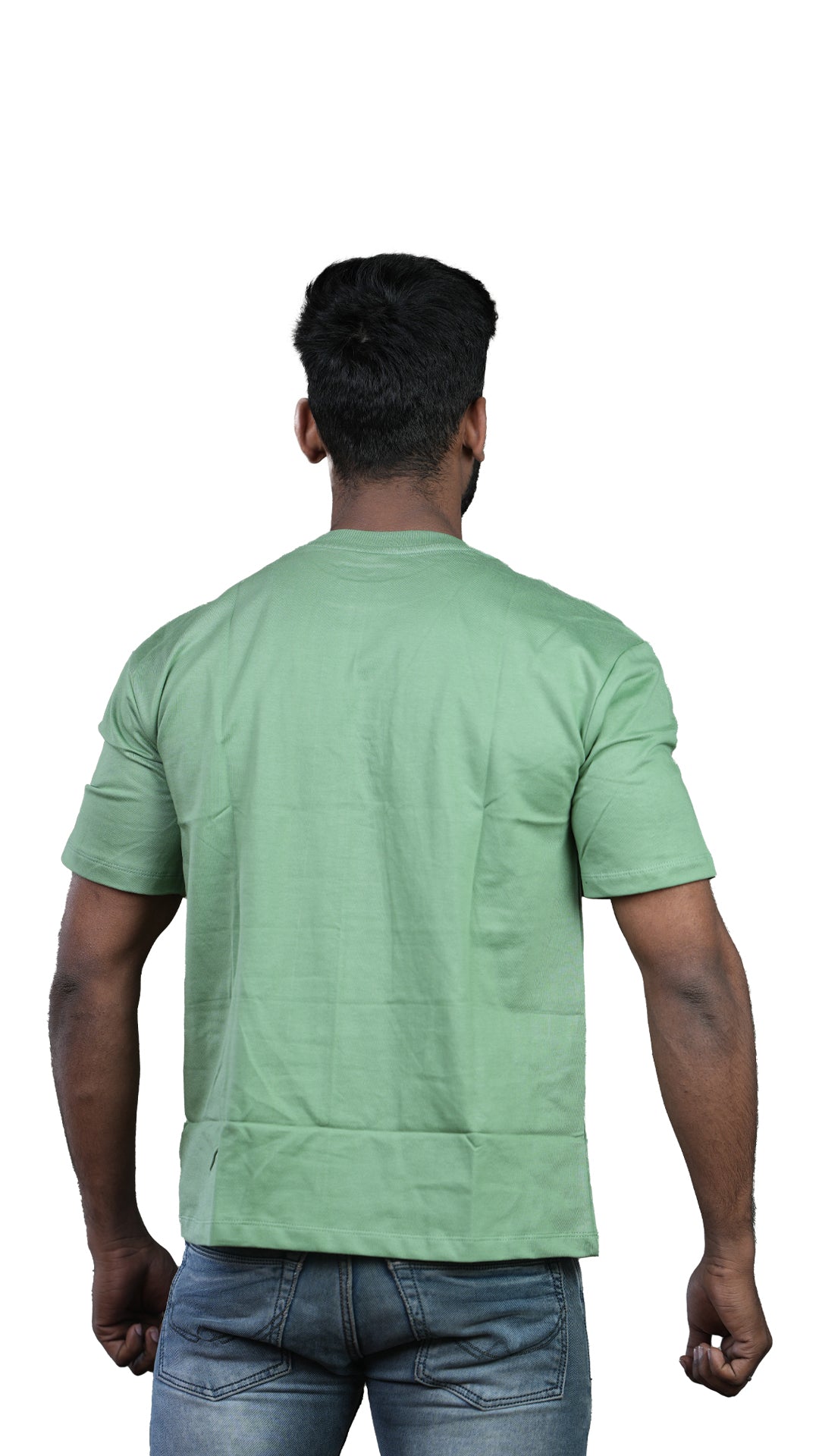 Apple Green NIUEMAN CLASSIC French Terry Drop Shoulder T-Shirt