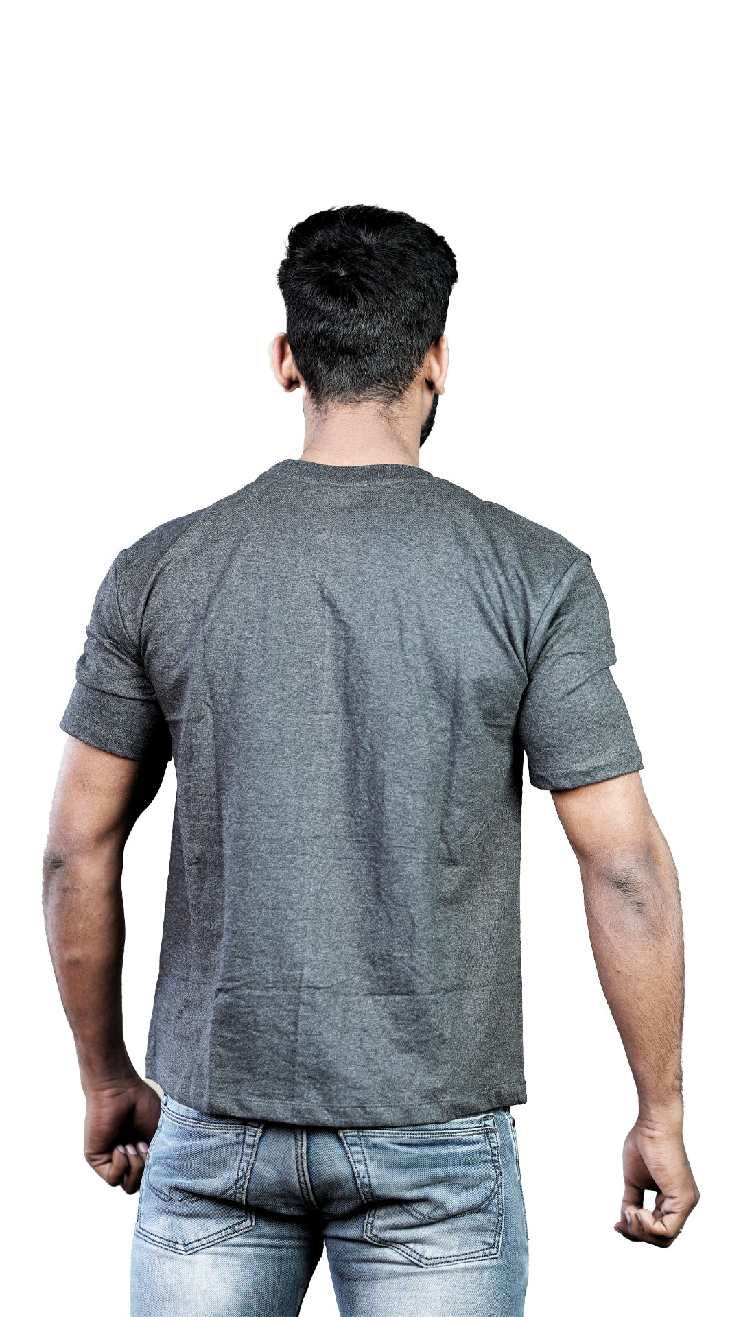 Charcoal NIUEMAN CLASSIC French Terry Drop Shoulder T-Shirt