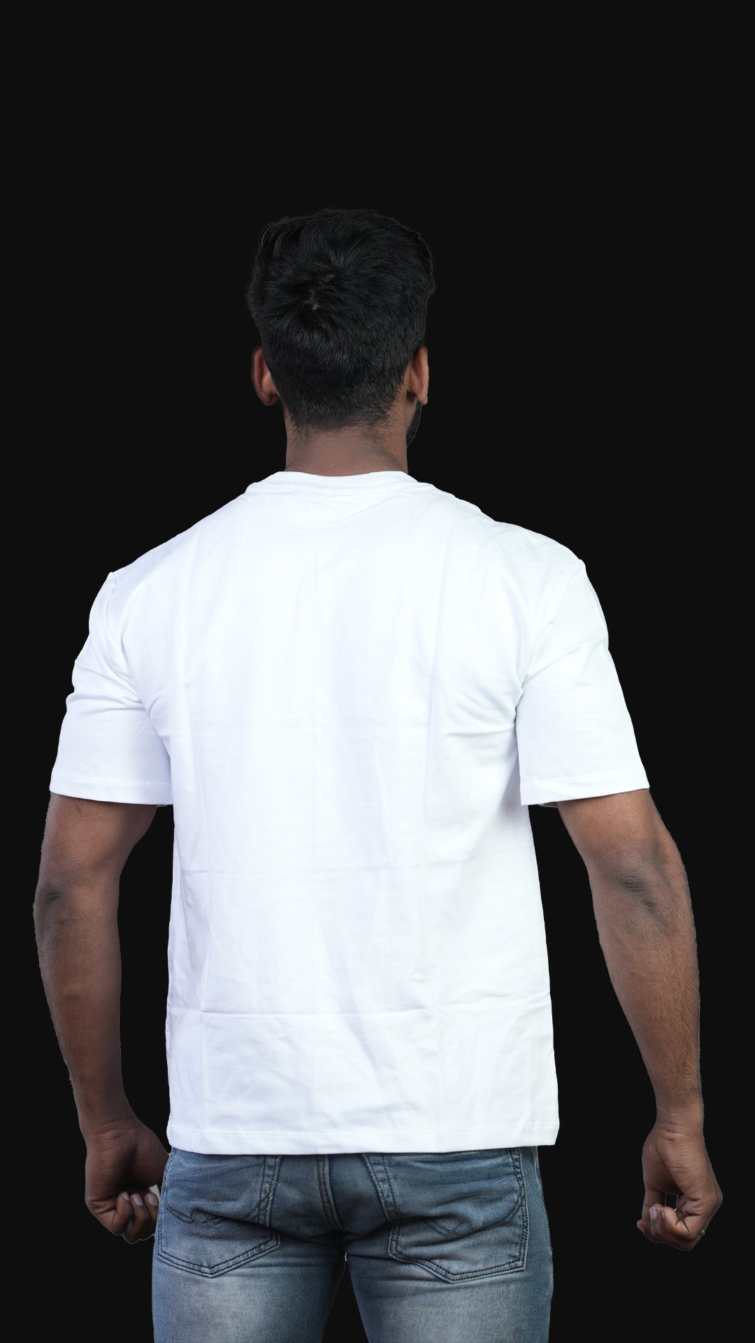 White NIUEMAN CLASSIC French Terry Drop Shoulder T-Shirt
