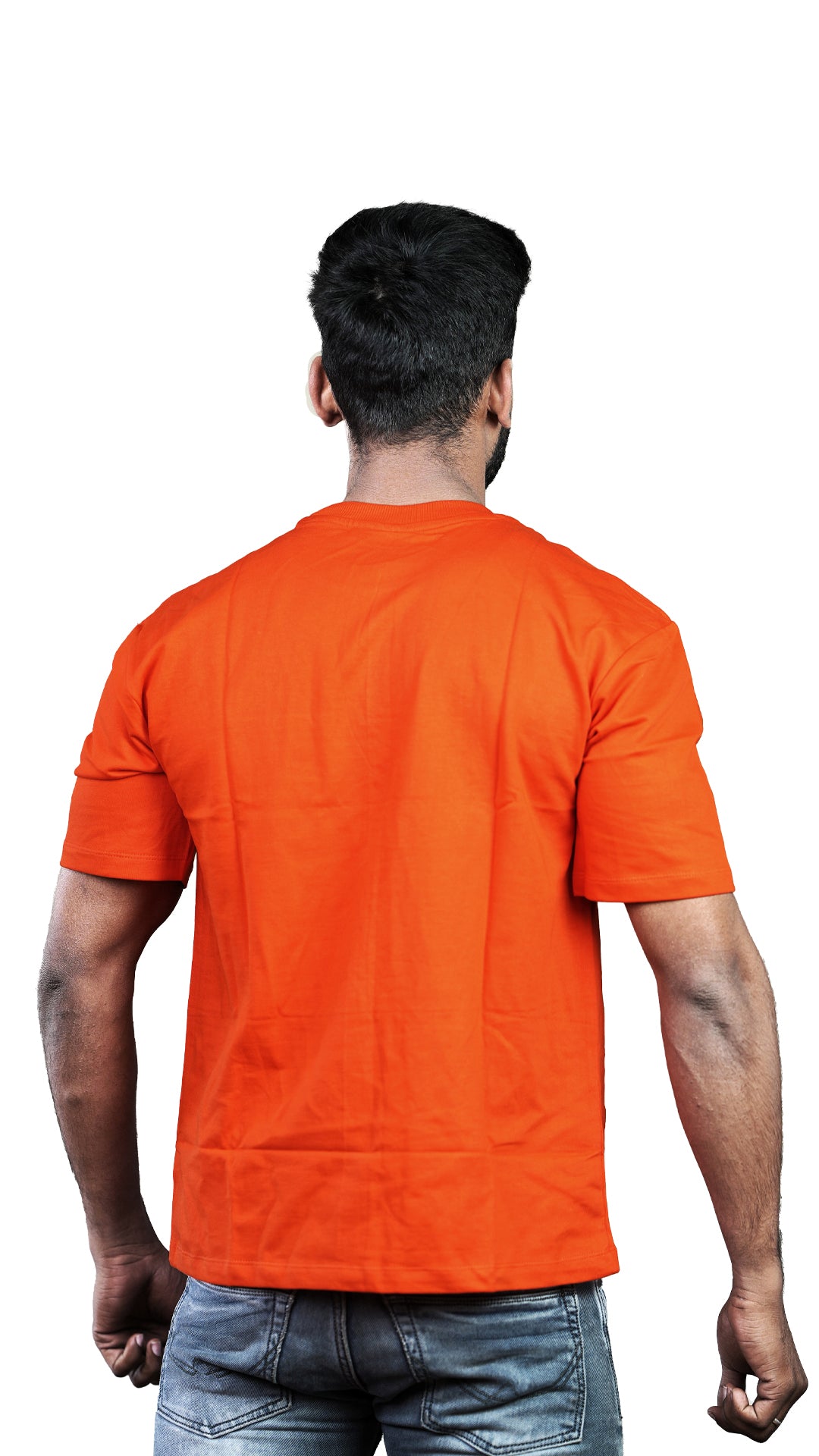 Orange NIUEMAN CLASSIC French Terry Drop Shoulder T-Shirt